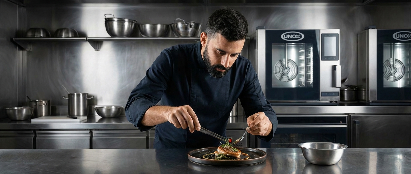 Démonstration matériel horeca en showroom UNOX